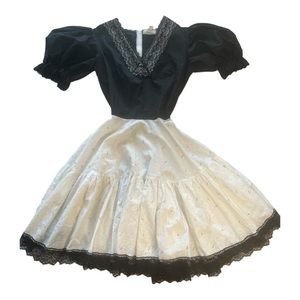 COSTUME | Country Maid Dress Black and White Sz Small